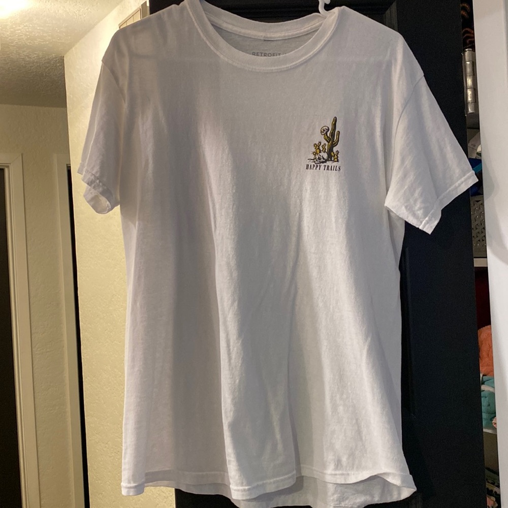 White happy trails shirt